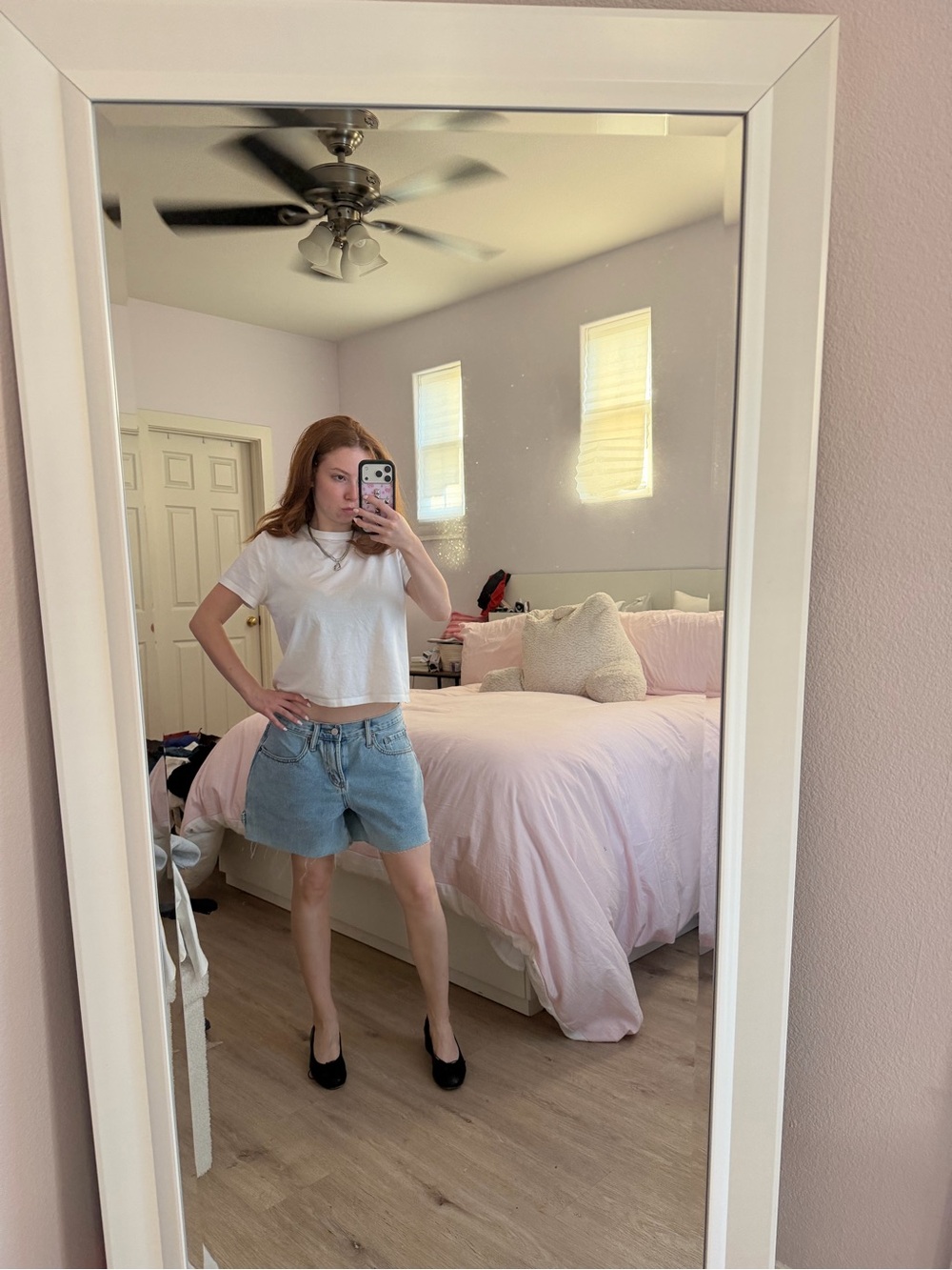 RSQ Light Blue Denim High-Rise Jean Shorts